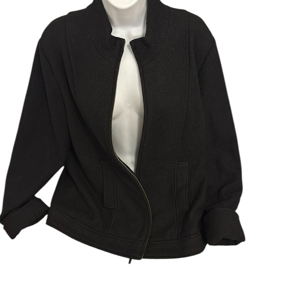 Della Spiga Italy black wool Jacket Pockets Size L - Picture 15 of 15